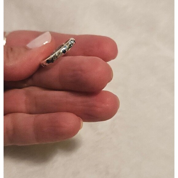 Sterling Silver Ring Women Stackable Eternity Cute For Teen Girls Size 6 Only - Picture 5 of 8